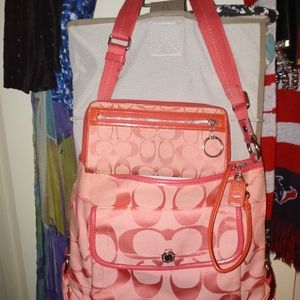 Coach purse and matching bill fold